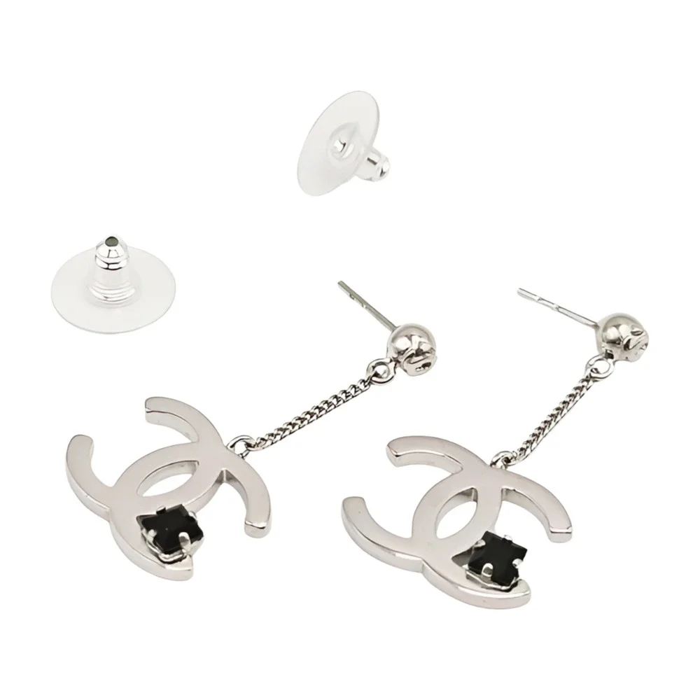 6772 - Chanel Drop Earrings Silver